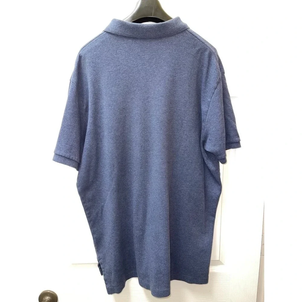 Vintage Polo by Ralph Lauren Mens‎ 2XLT Blue Cotton Pony Knit Preppy Polo